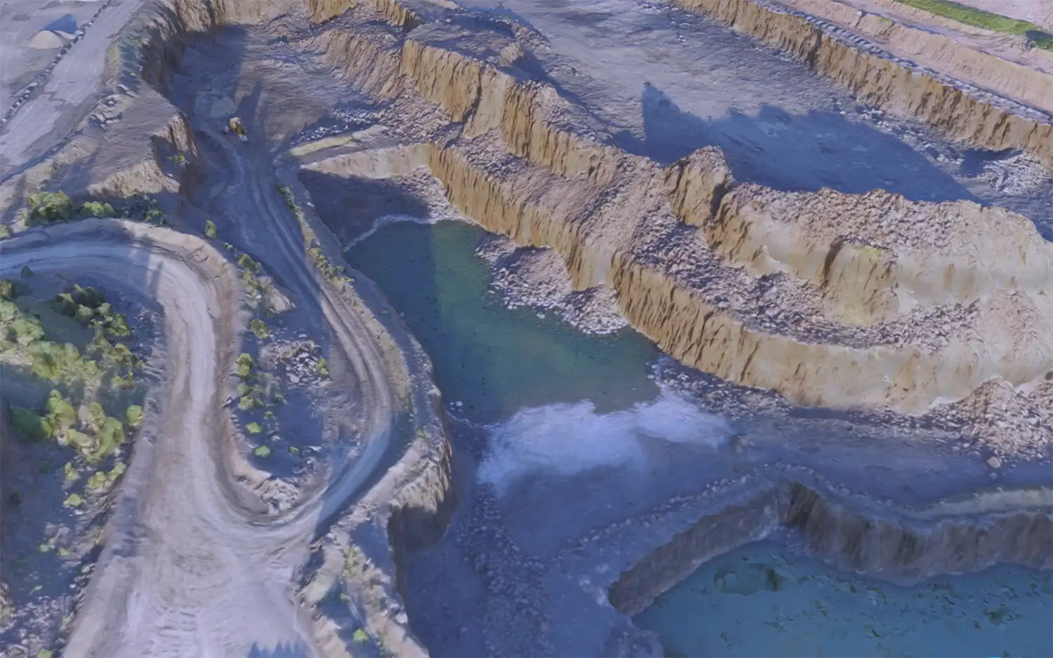 Drone Orthomosaic and 3D Modelling construction site considerd for level survey