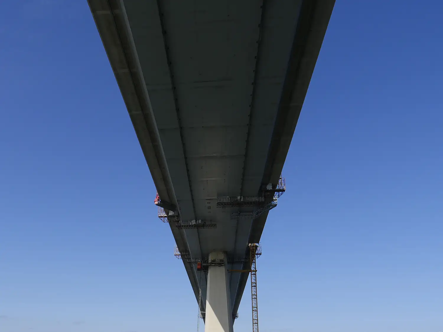 Drone Bridge Inspection of Queensferry Crossing from below