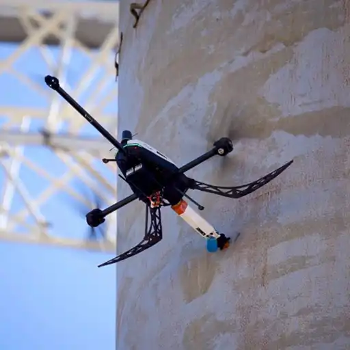 Drone inspecting industrial site
