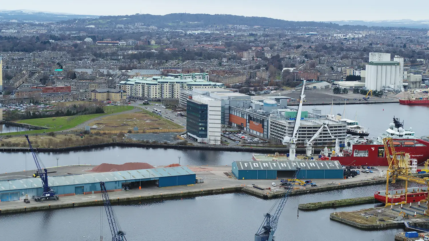 Drone inspecting port infrastructure
